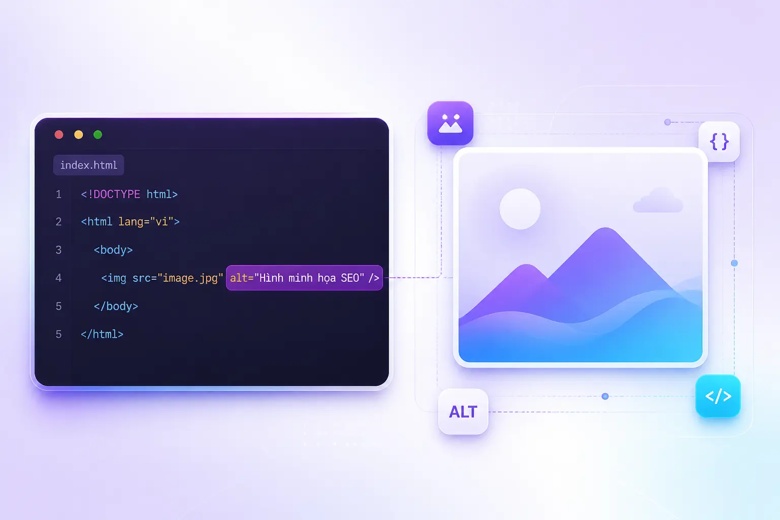 Alt text thẻ img HTML thuộc tính alternative text hình ảnh SEO