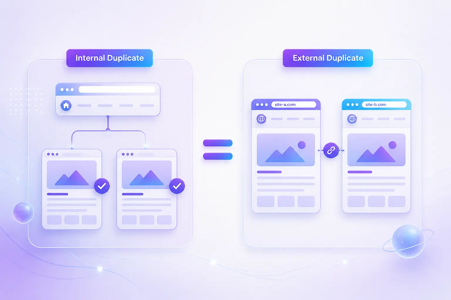duplicate content định nghĩa nội dung trùng lặp internal external URL khác nhau