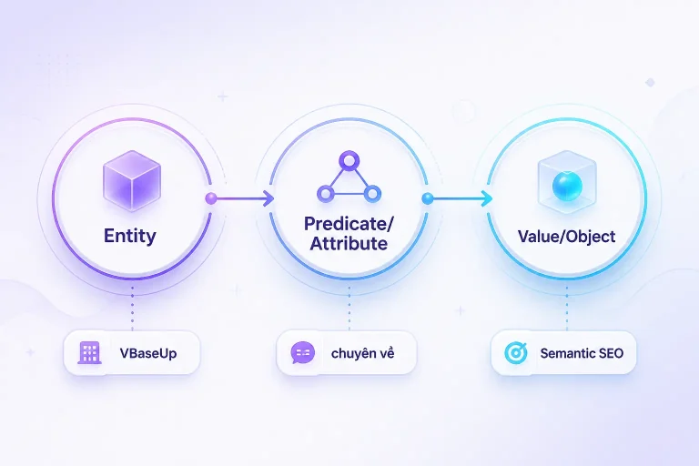 entity attribute predicate SEO mô hình EAV semantic triple cấu trúc dữ liệu ngữ nghĩa