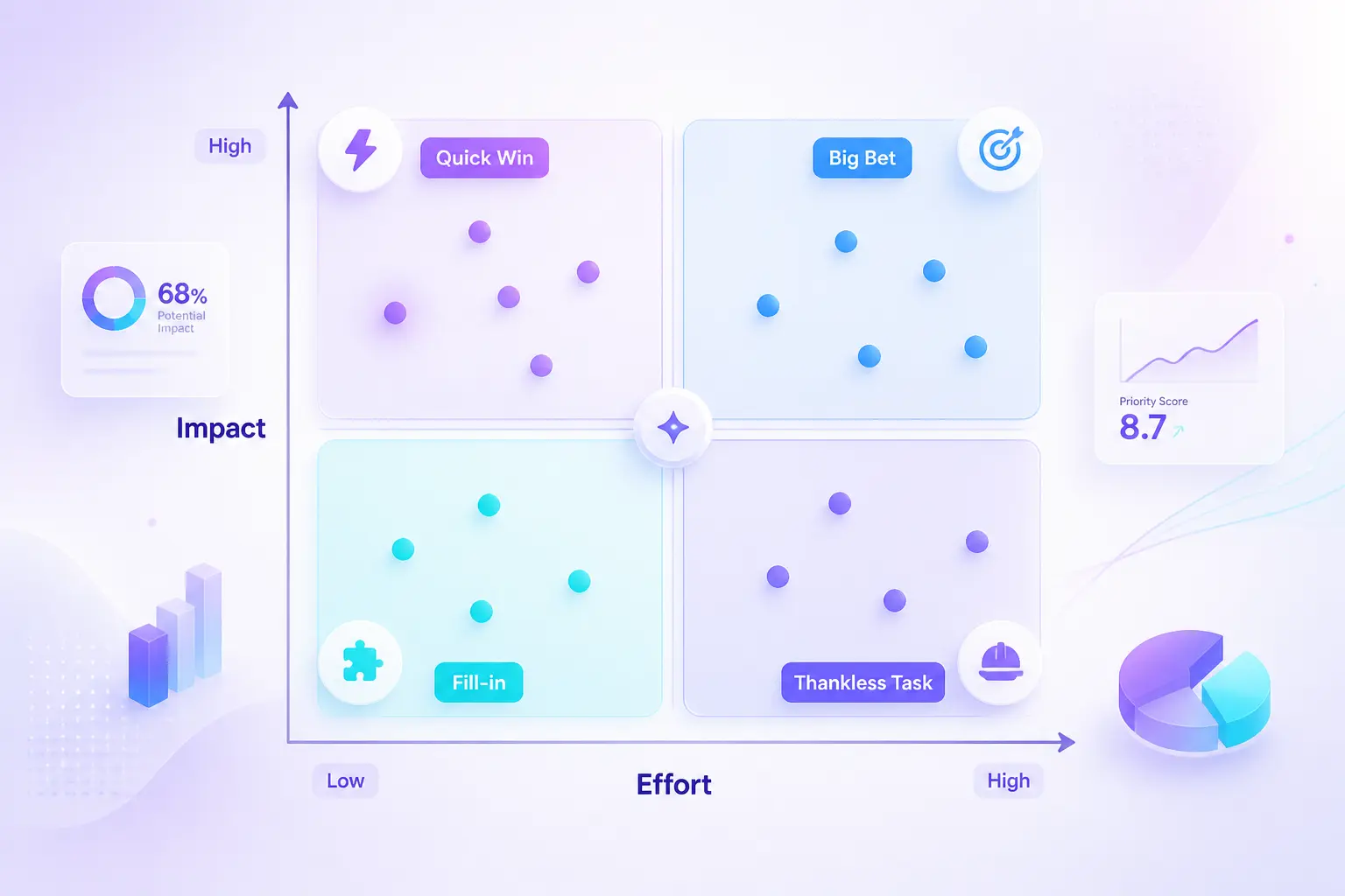 Ma trận impact effort và mô hình chấm điểm ưu tiên SEO