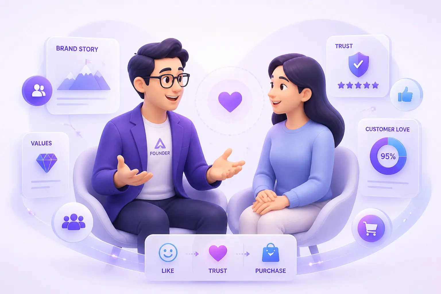 thiện cảm và câu chuyện thương hiệu website