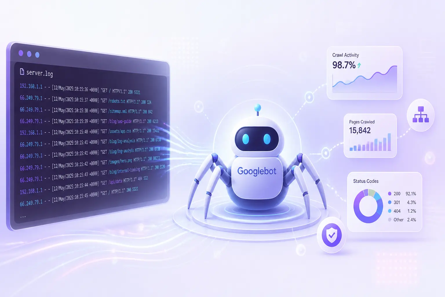 Log file analysis và Googlebot crawl