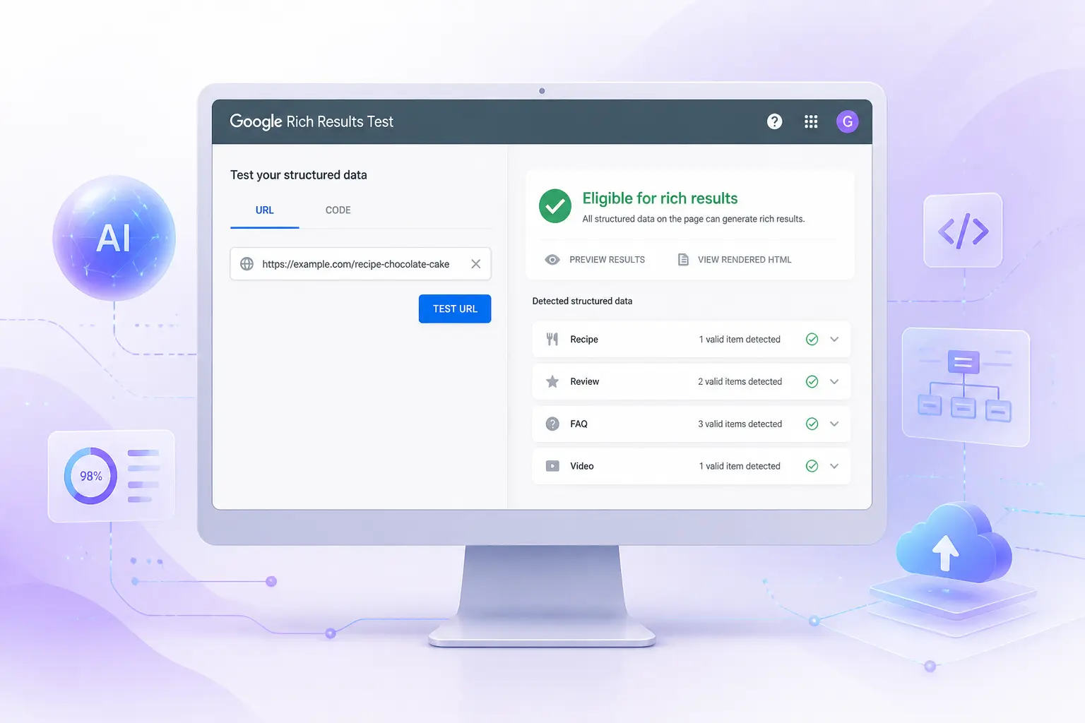 rich results test công cụ kiểm tra structured data Google schema markup validation