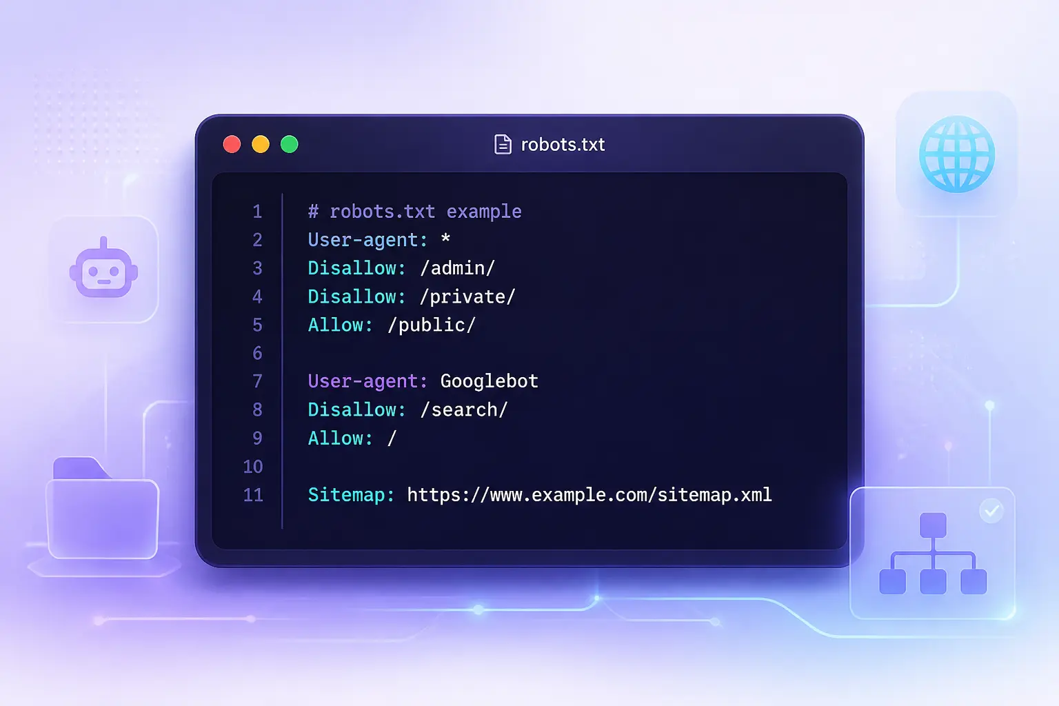 robots.txt định nghĩa tệp văn bản root directory hướng dẫn crawler tìm kiếm