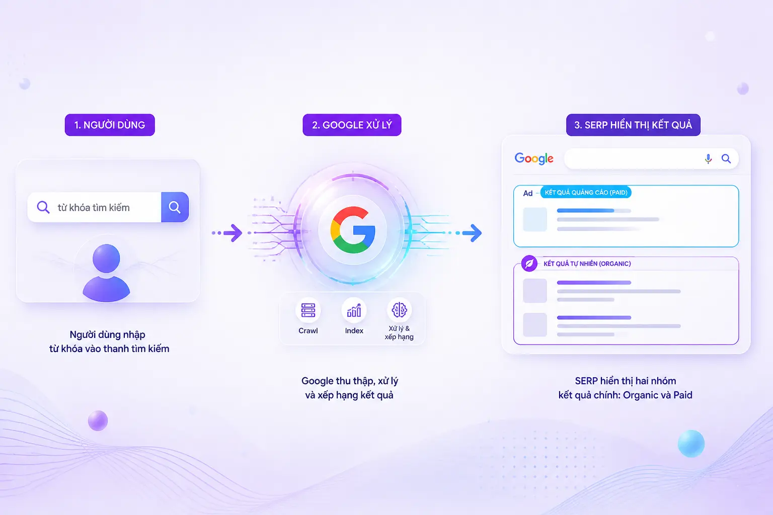 SERP Search Engine Results Page định nghĩa trang kết quả công cụ tìm kiếm Google