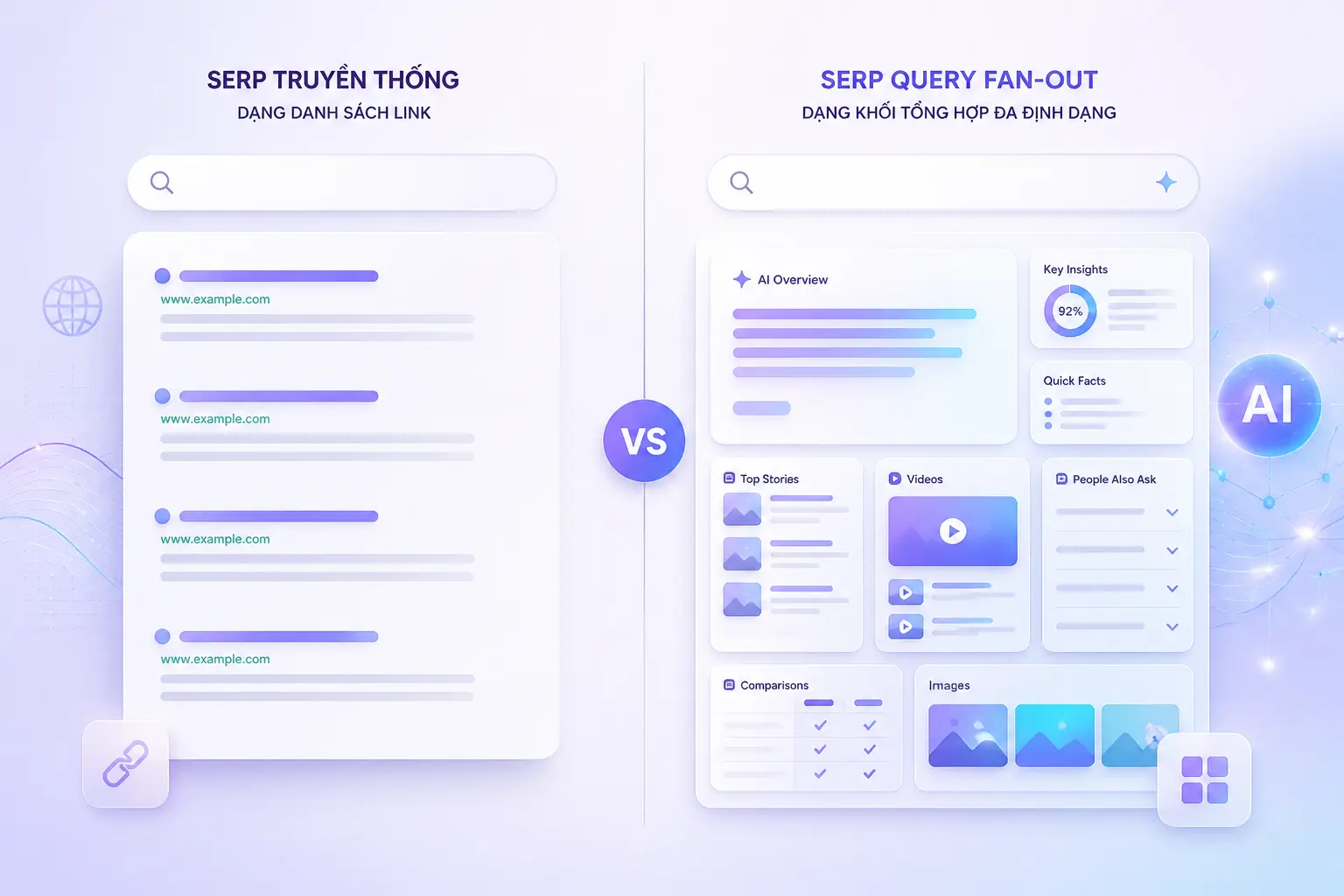 SEO truyền thống và Query Fan-out trên SERP