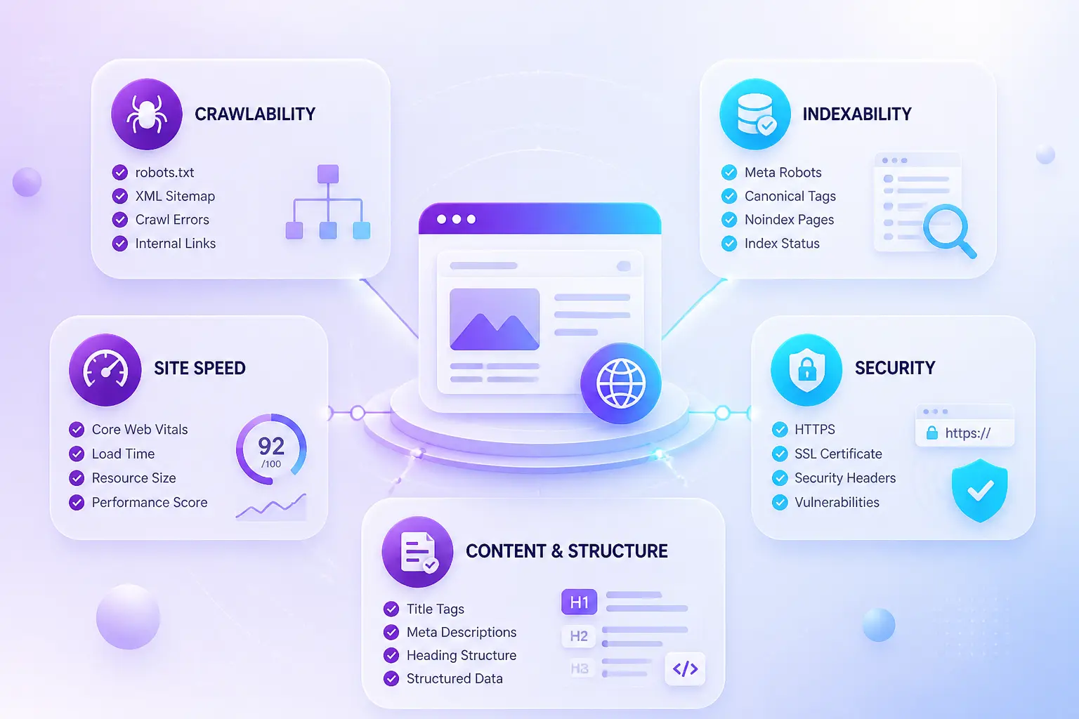yếu tố kỹ thuật SEO cần audit và kiểm tra