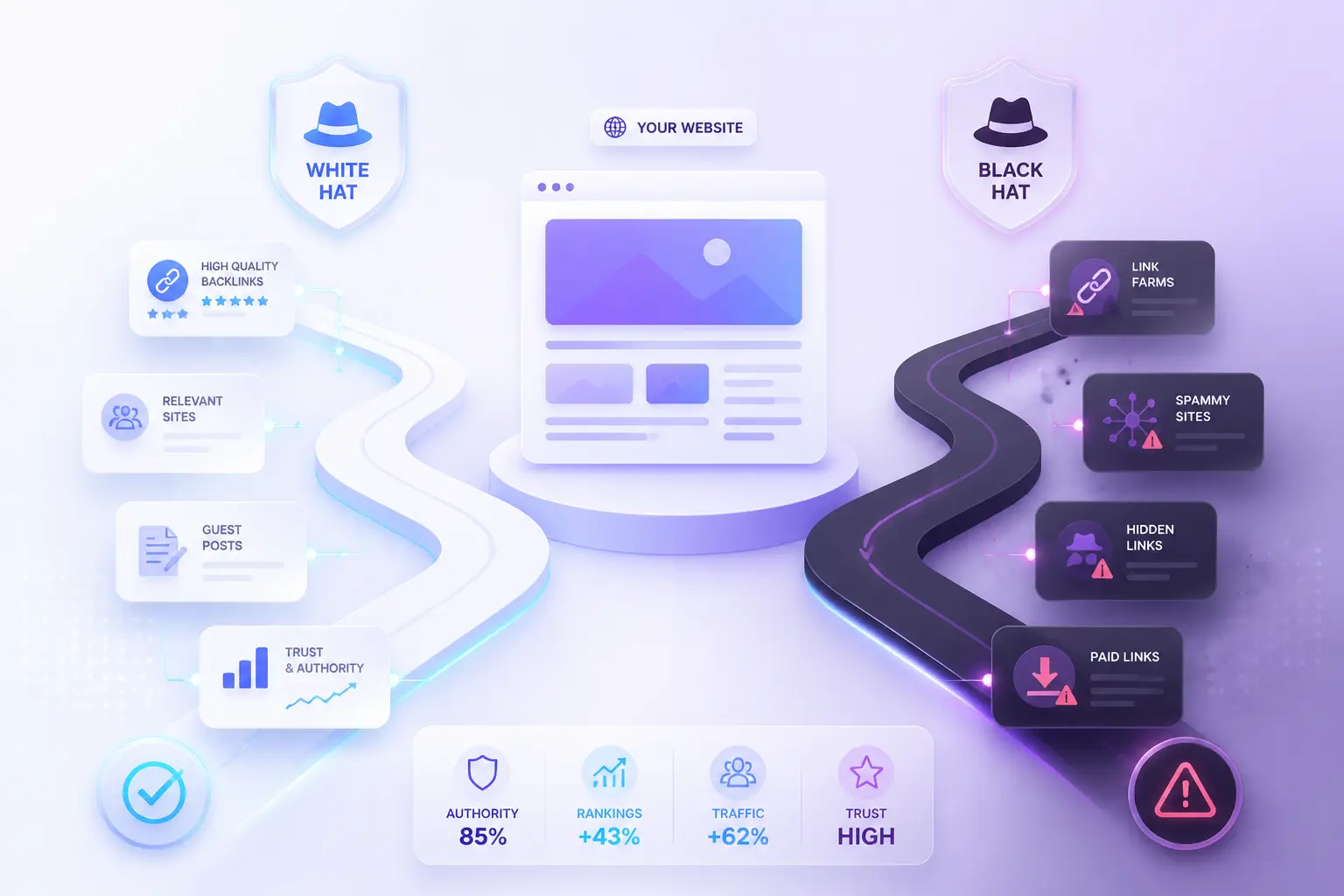 White hat và black hat trong xây dựng liên kết
